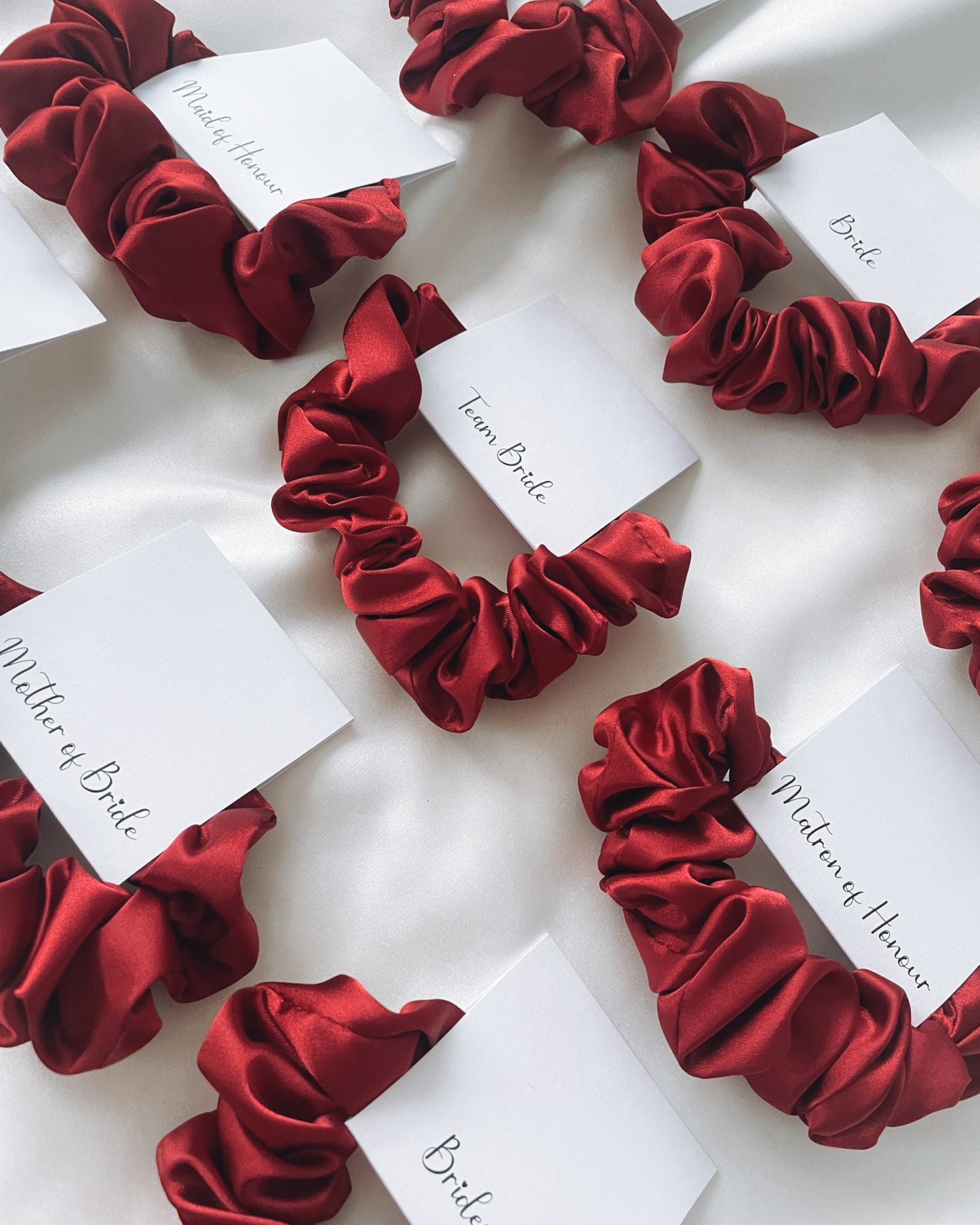 Personalised Wine Satin Scrunchie
