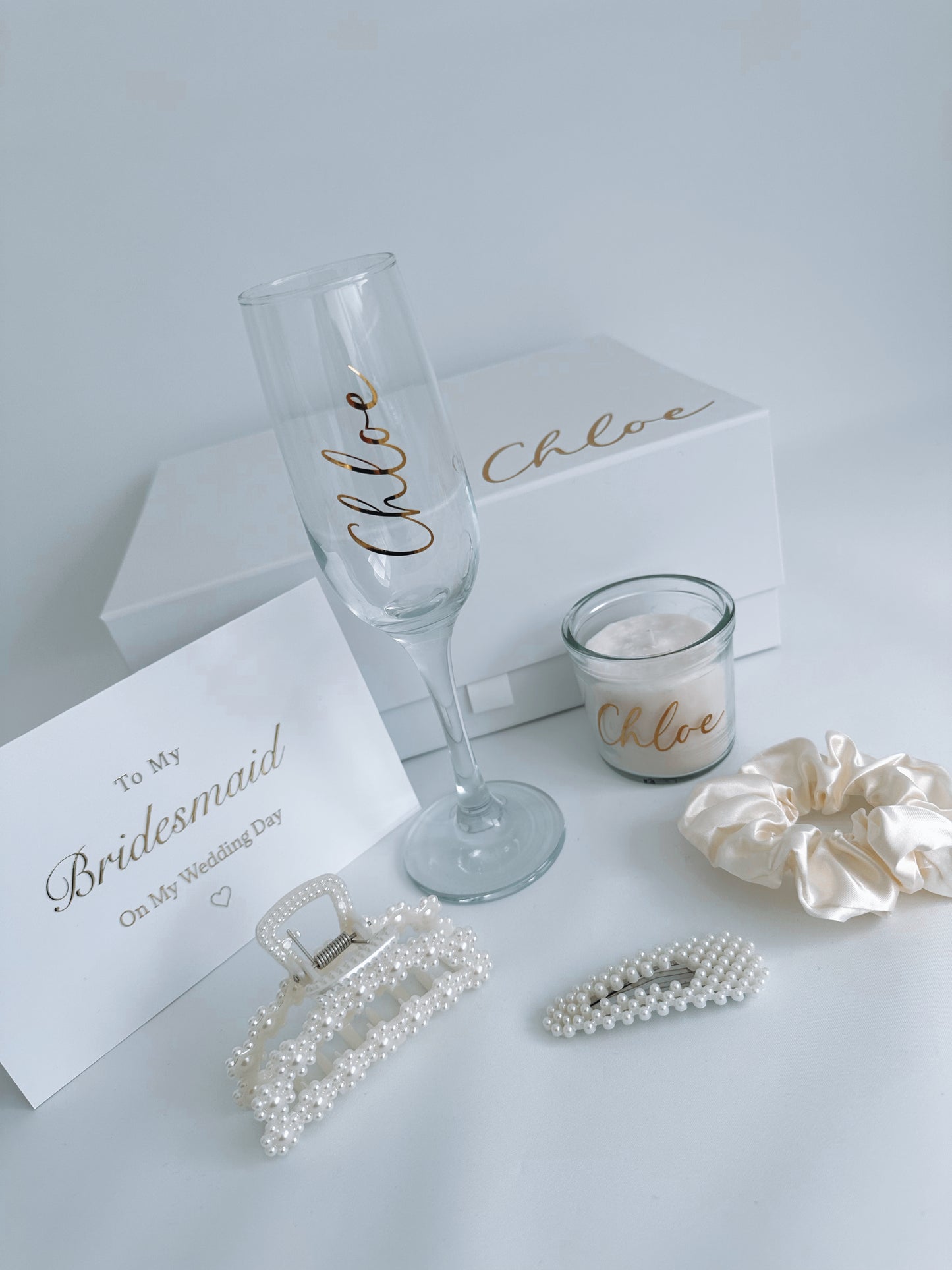 Personalised Bridesmaid Proposal Gift Box - Pearl