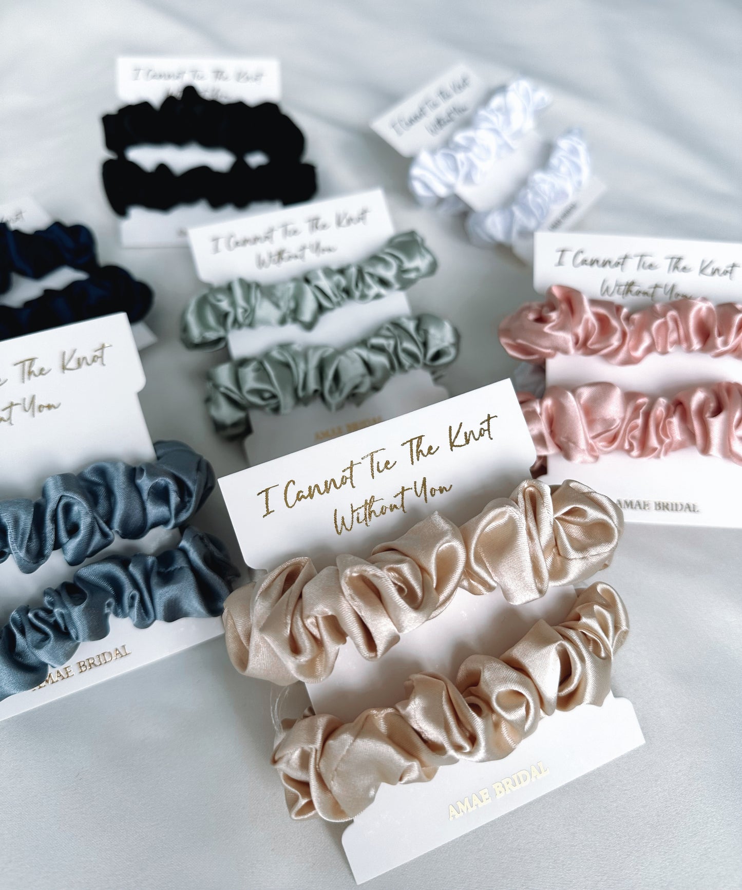 I Cannot Tie The Knot Without You Scrunchies - Champagne