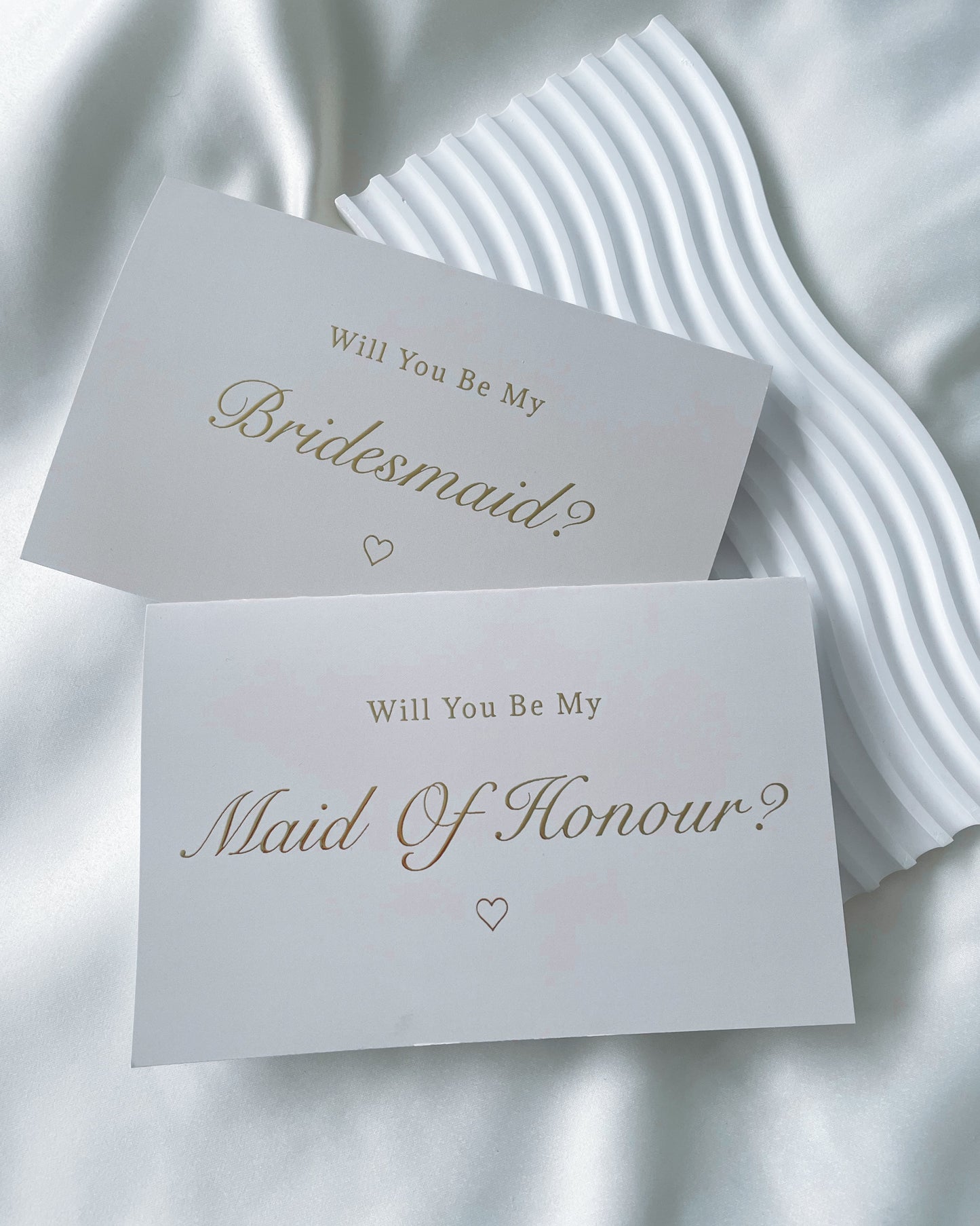Will You Be My Bridesmaid Cream Gold Foil Card
