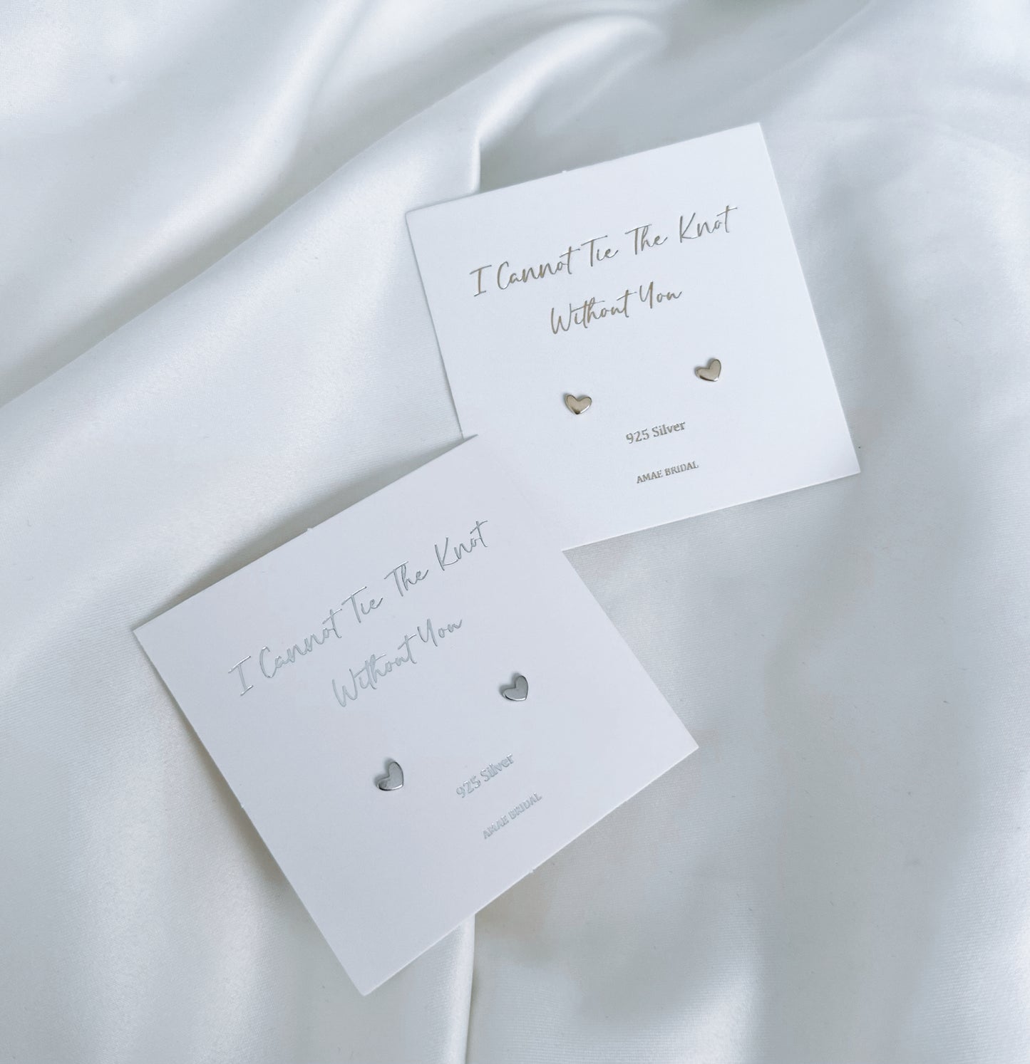 I Cannot Tie The Knot Without You Sterling Silver Earrings