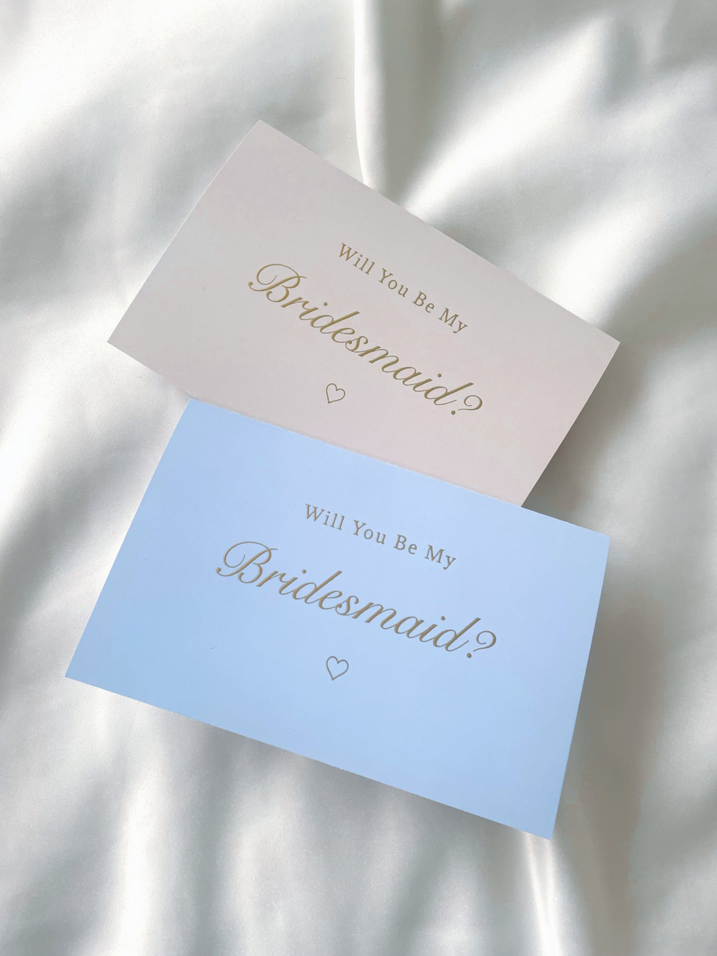 Will You Be My Bridesmaid/Maid of Honour Coloured Gold Foil Card