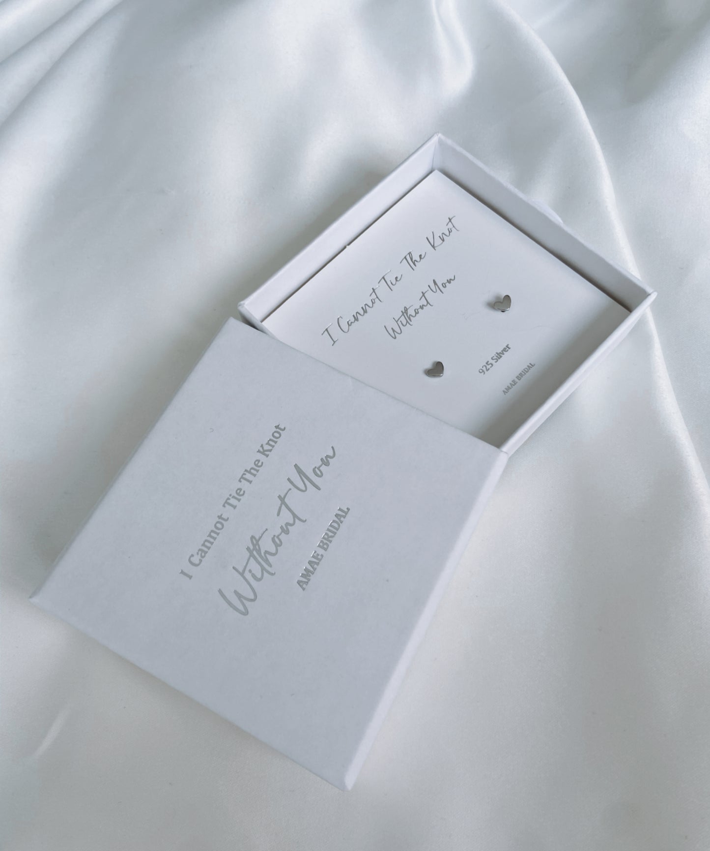 I Cannot Tie The Knot Without You Sterling Silver Earrings