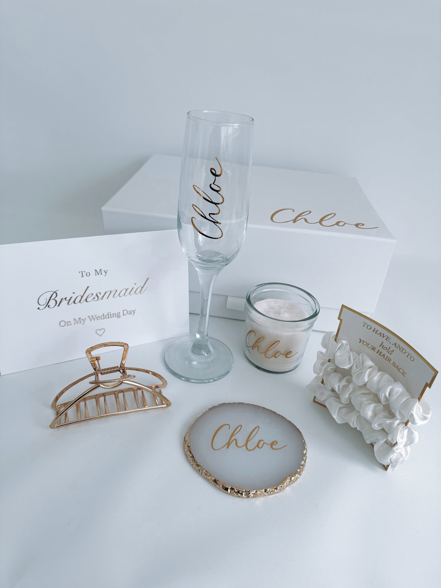 Personalised Bridesmaid Proposal Gift Box - Gold
