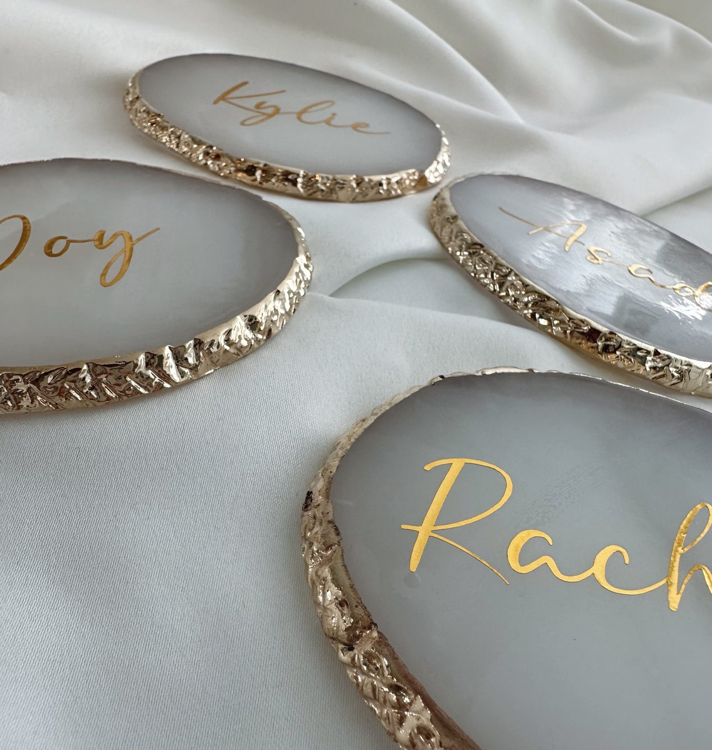 Personalised Gold Coasters /Jewellery Mat