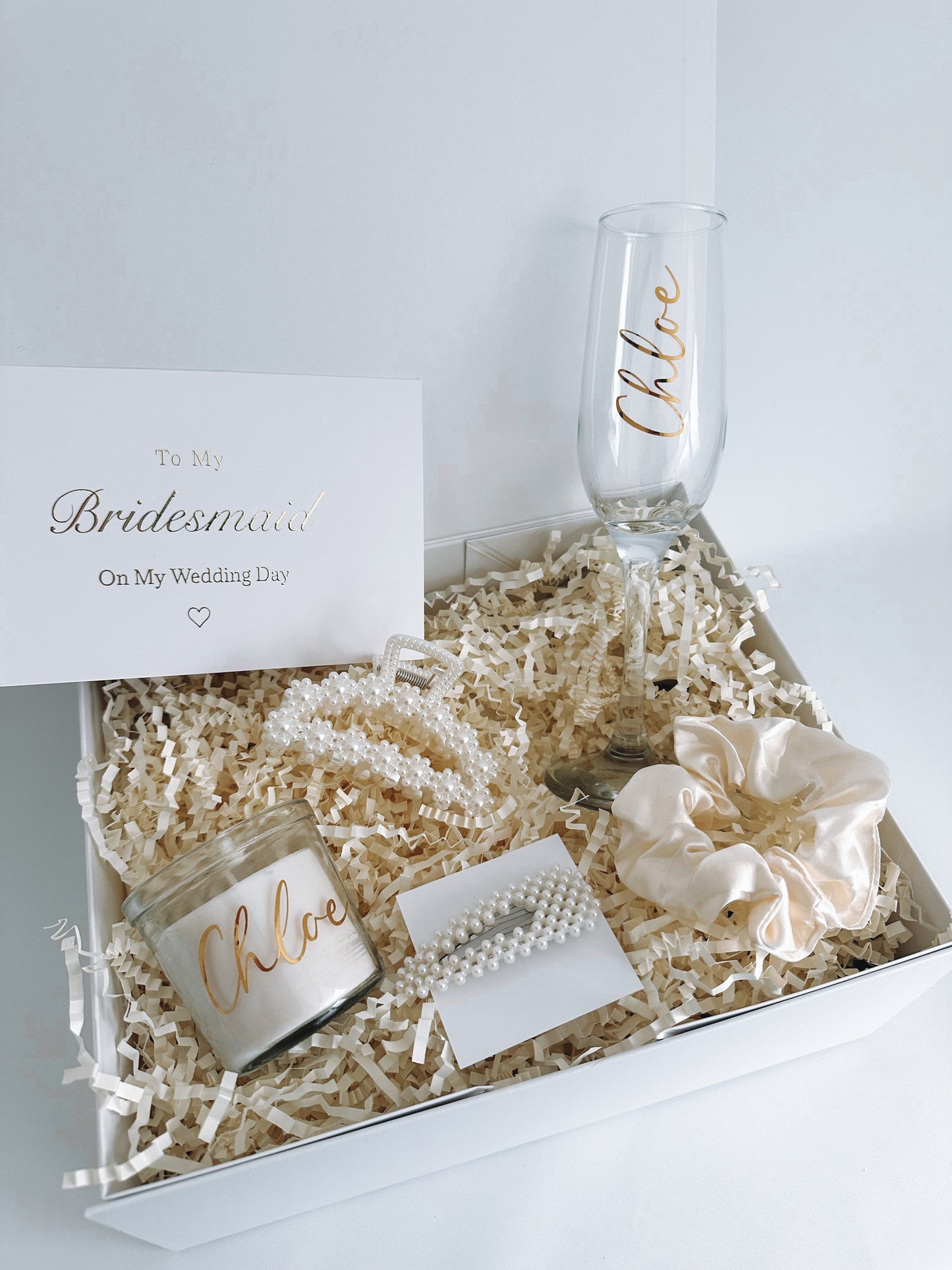 Personalised Bridesmaid Proposal Gift Box - Pearl