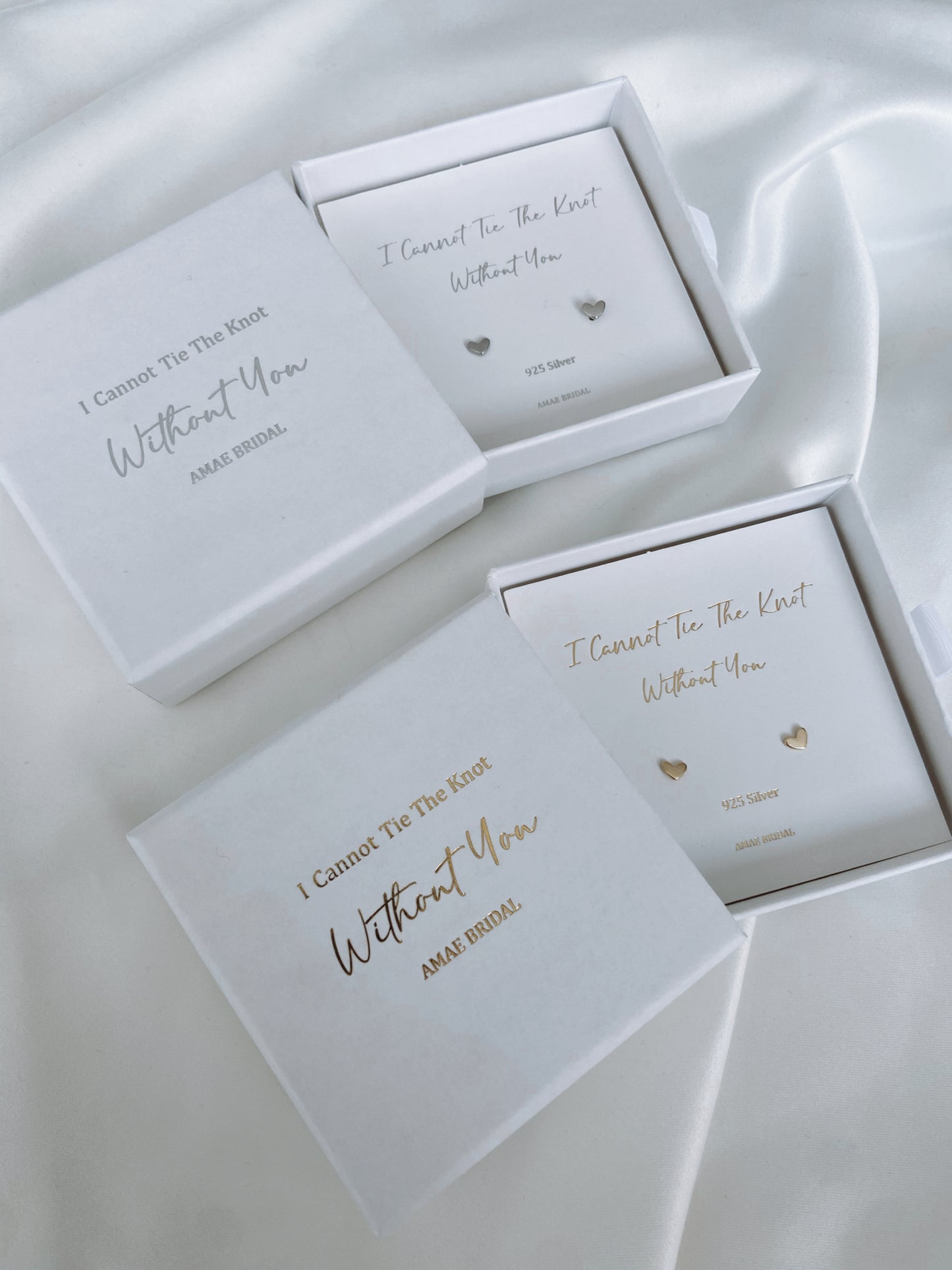 I Cannot Tie The Knot Without You Sterling Silver Earrings