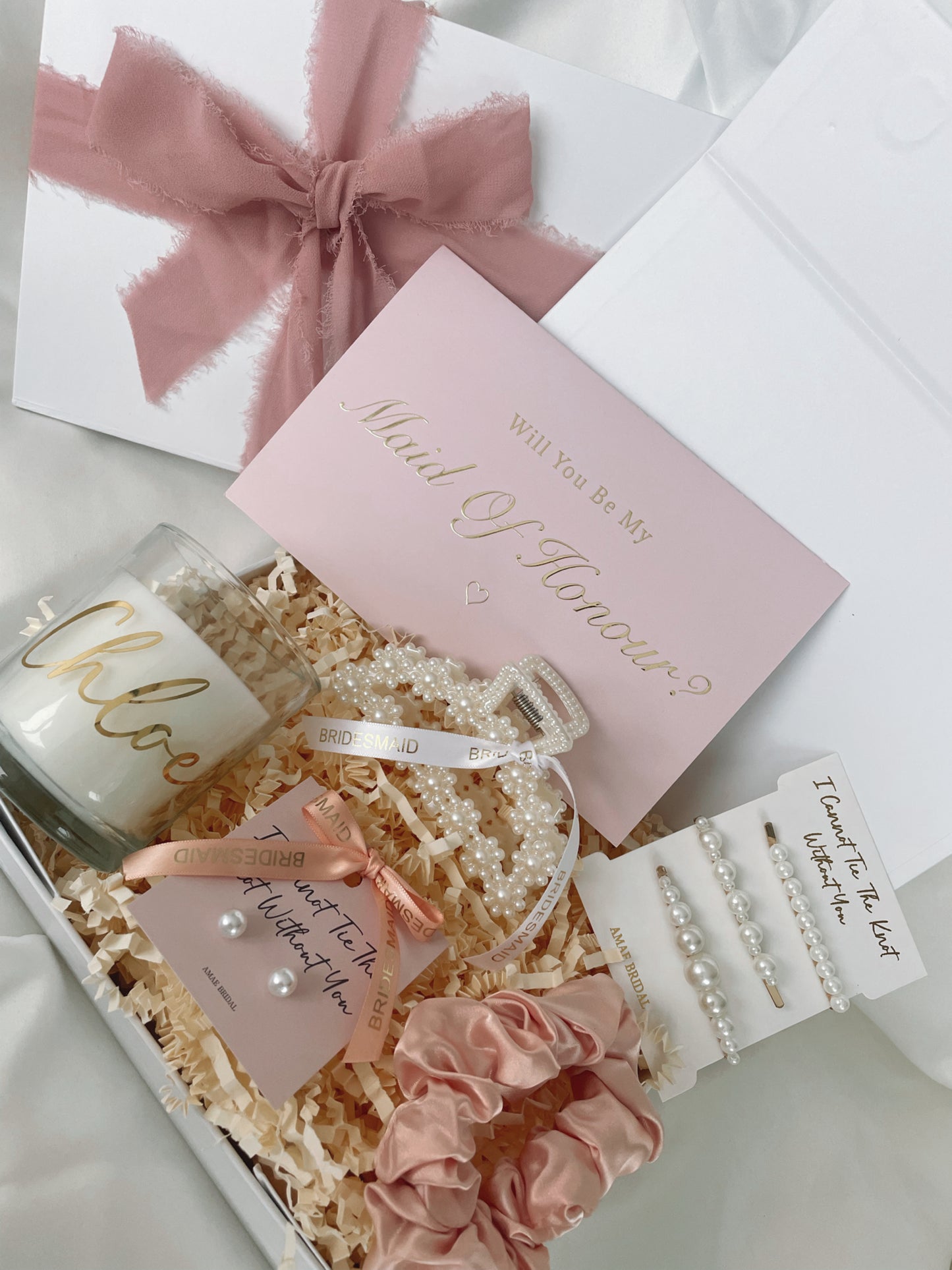 Personalised Bridesmaid Proposal Gift Box - Pink