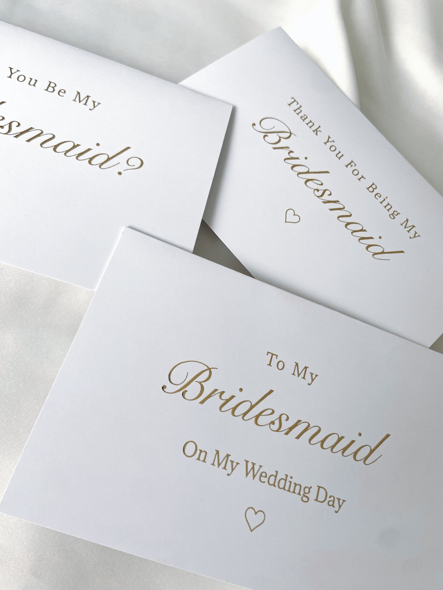 Thank You for Being My Bridesmaid Gold Foil Card