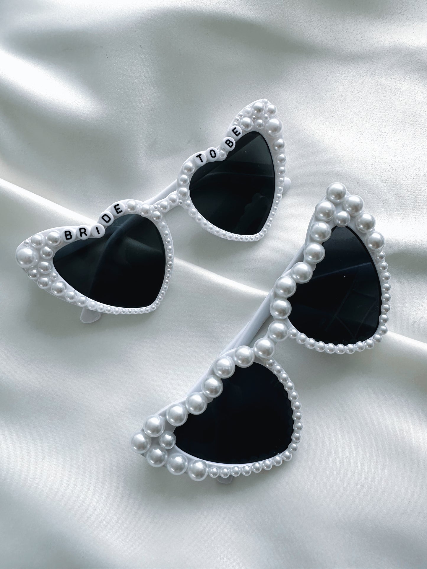 Bride To Be Pearl Heart Shaped Sunglasses