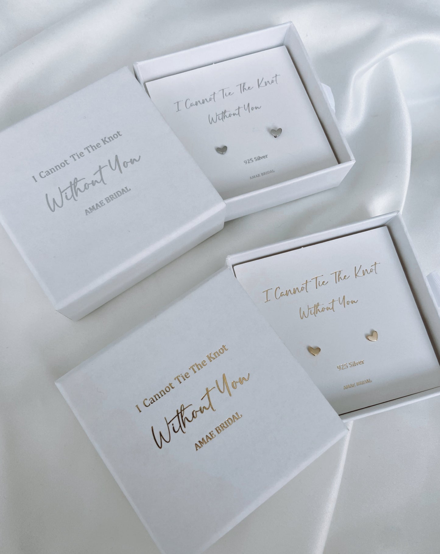 I Cannot Tie The Knot Without You Sterling Silver Earrings