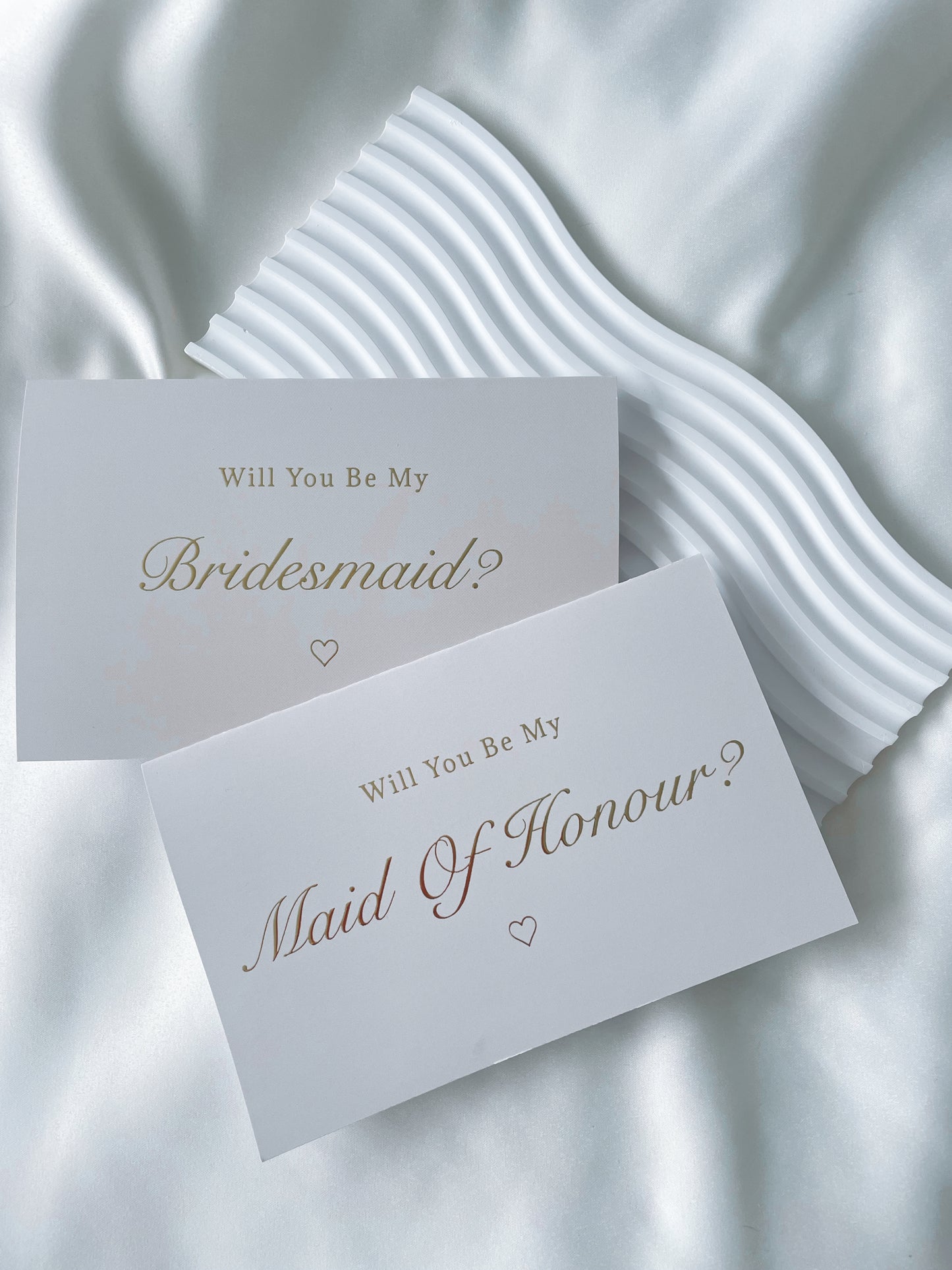 Will You Be My Bridesmaid Cream Gold Foil Card