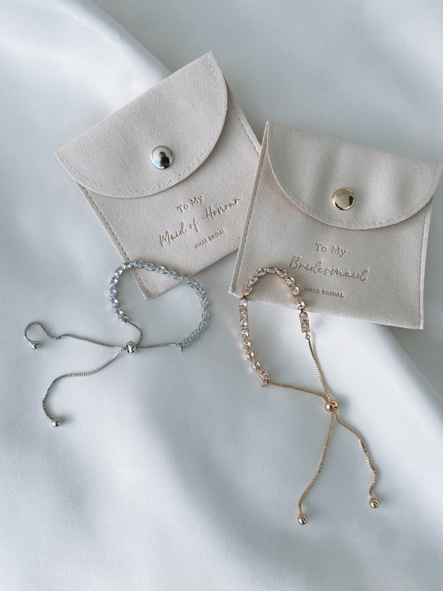 Bridesmaid Diamanté Bracelet & Pouch