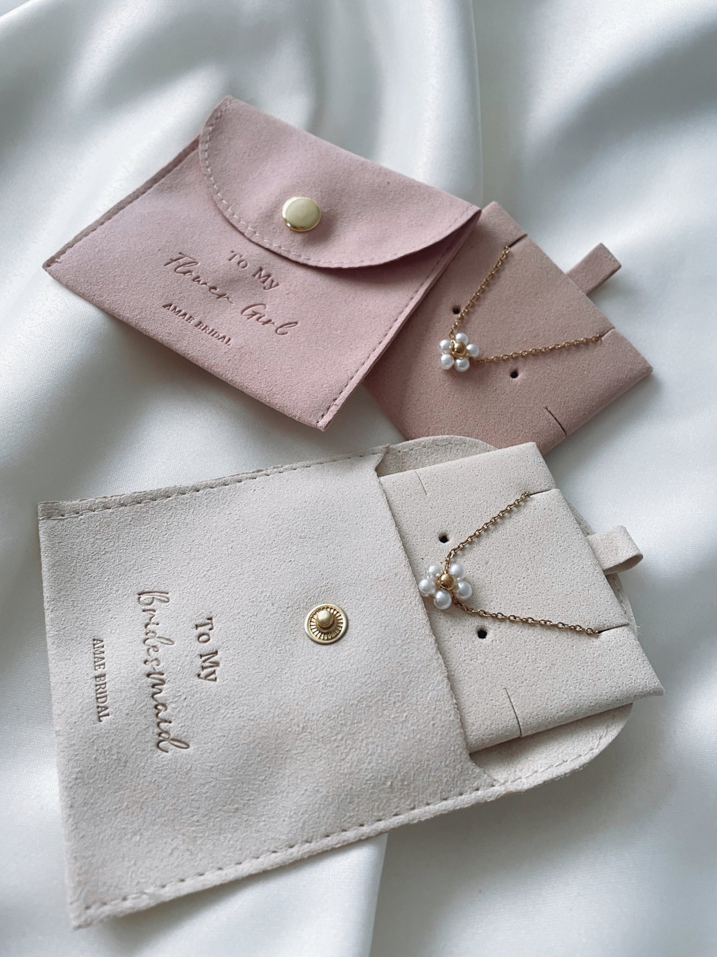 18k Gold Plated Pearl Flower Girl Necklace