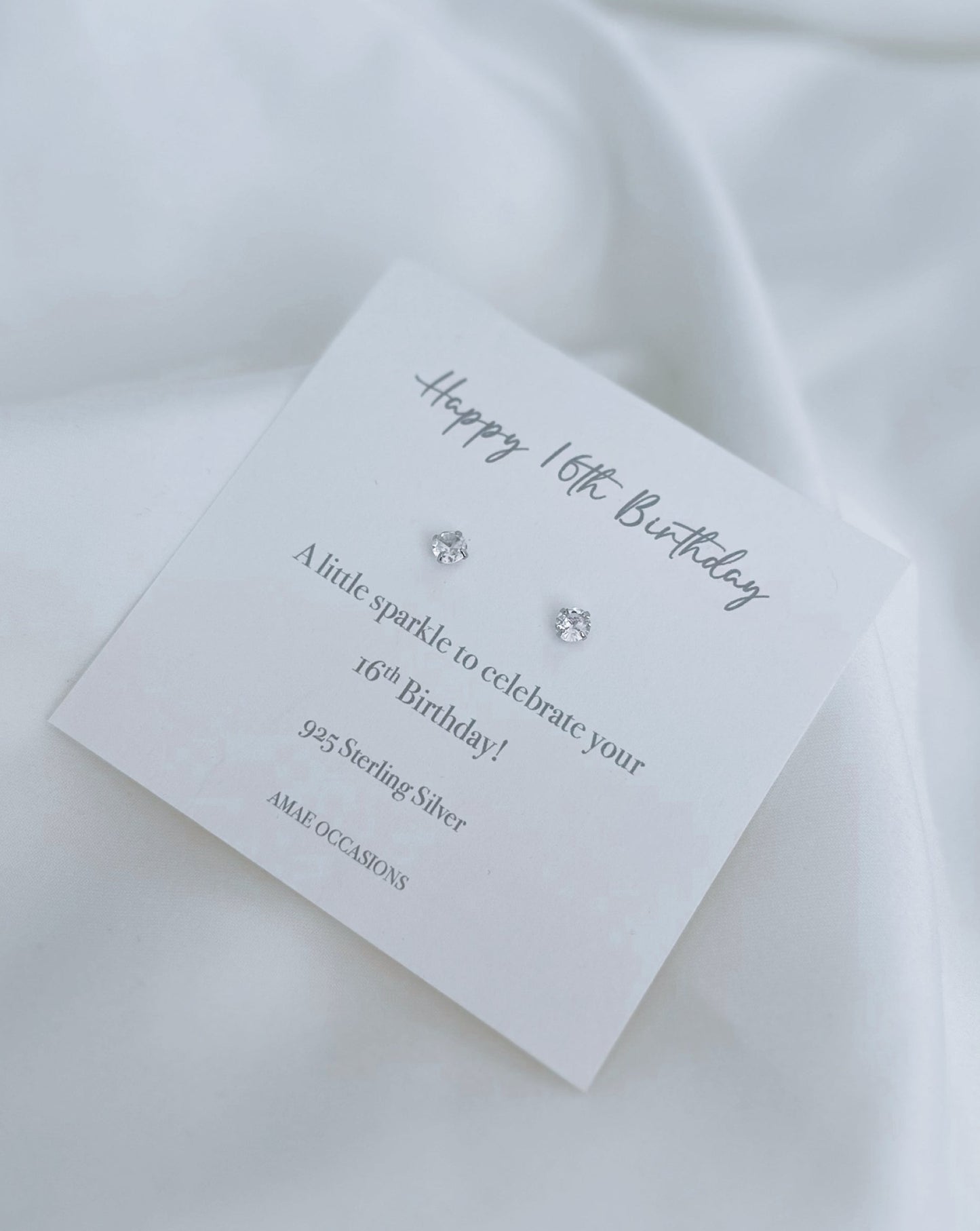 16th Birthday Sterling Silver Earrings