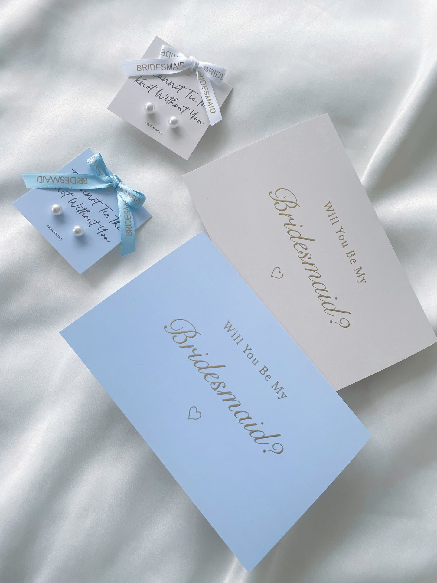 Will You Be My Bridesmaid Cream Gold Foil Card