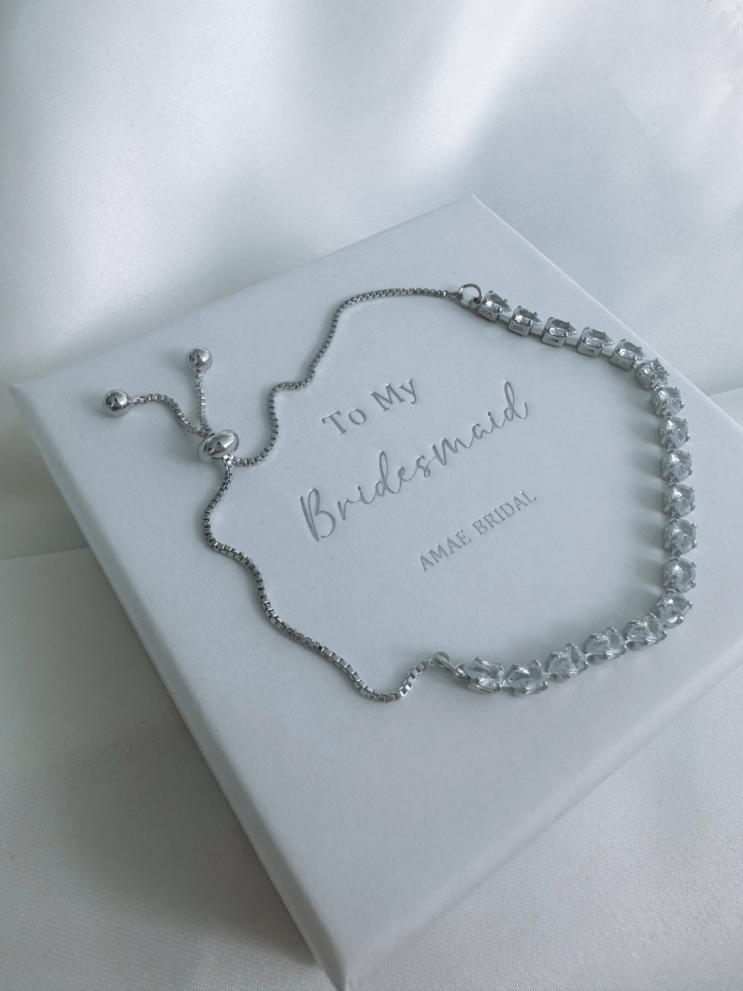 Silver Diamante Bridesmaid Bracelet