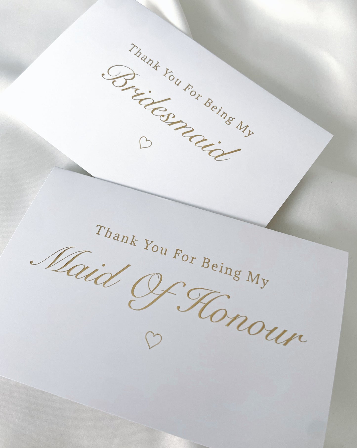 Thank You for Being My Bridesmaid Gold Foil Card