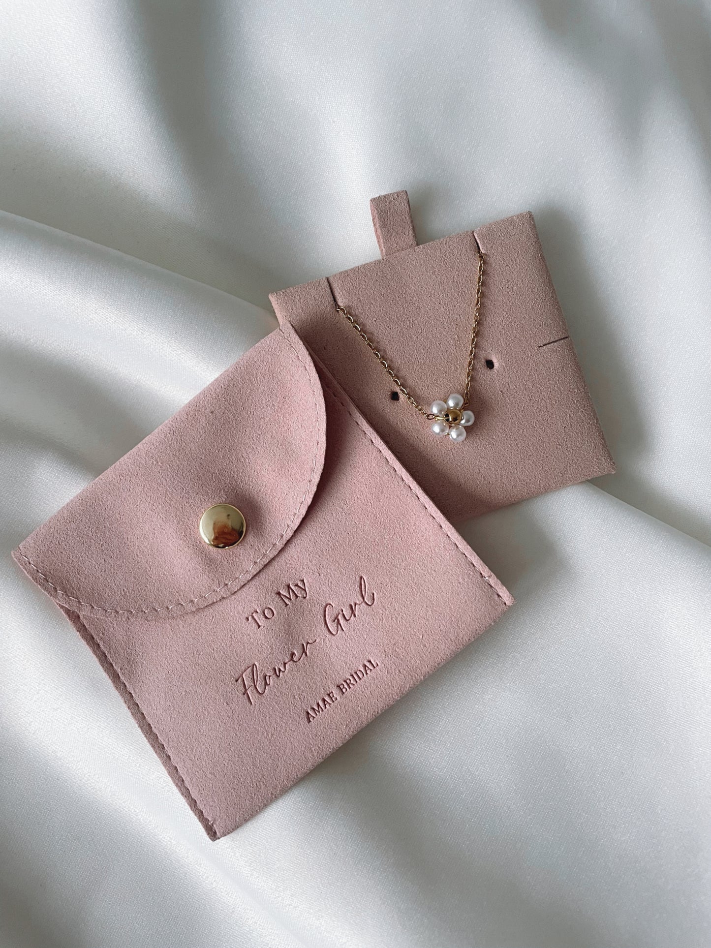 18k Gold Plated Pearl Flower Girl Necklace