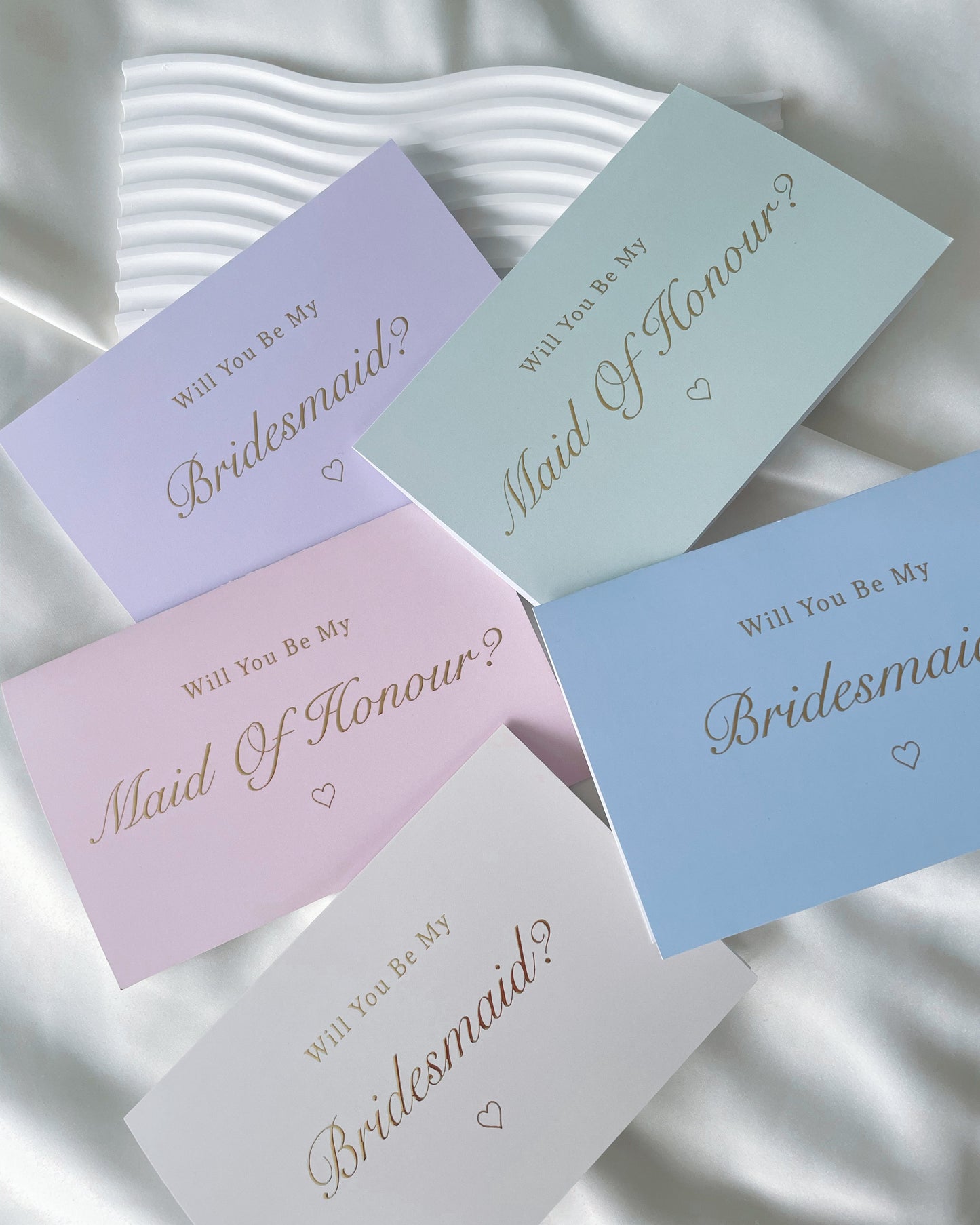 Will You Be My Bridesmaid Sage Green Gold Foil Card