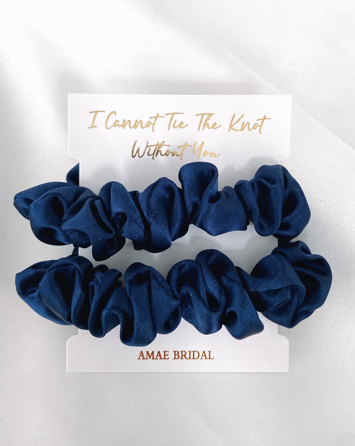 I Cannot Tie The Knot Without You Scrunchies - Navy