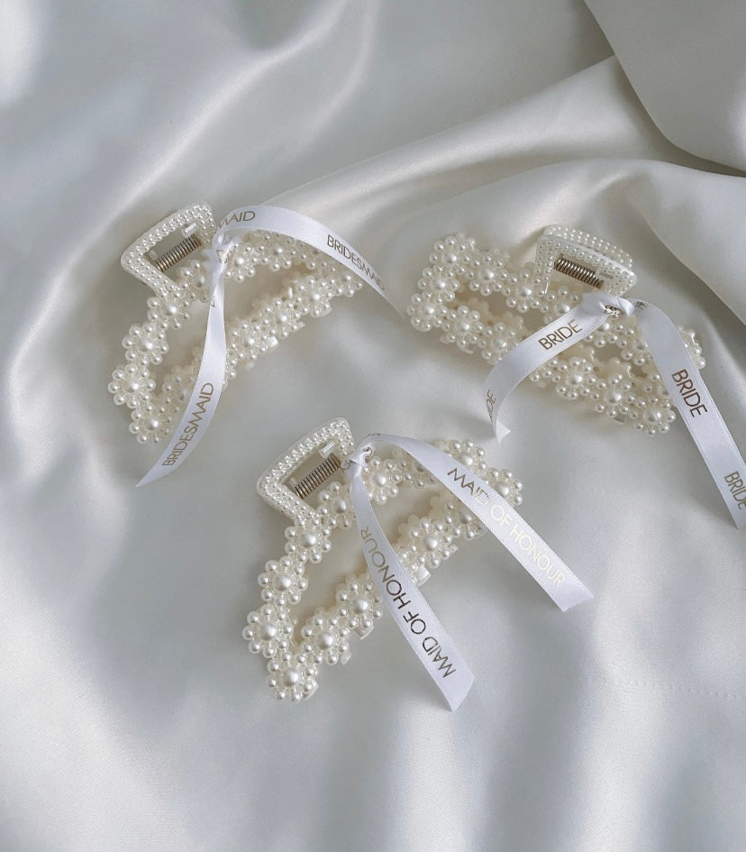 Personalised Pearl Claw Clip
