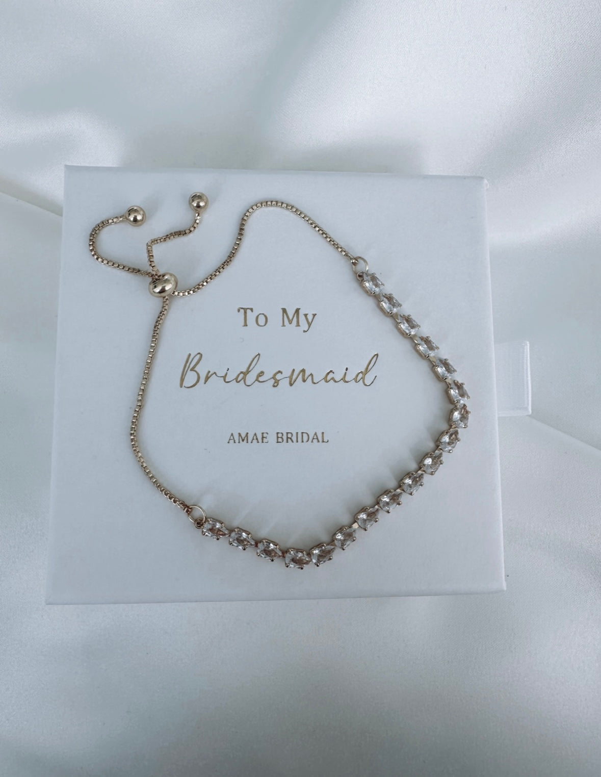 Gold Diamante Bridesmaid Bracelet