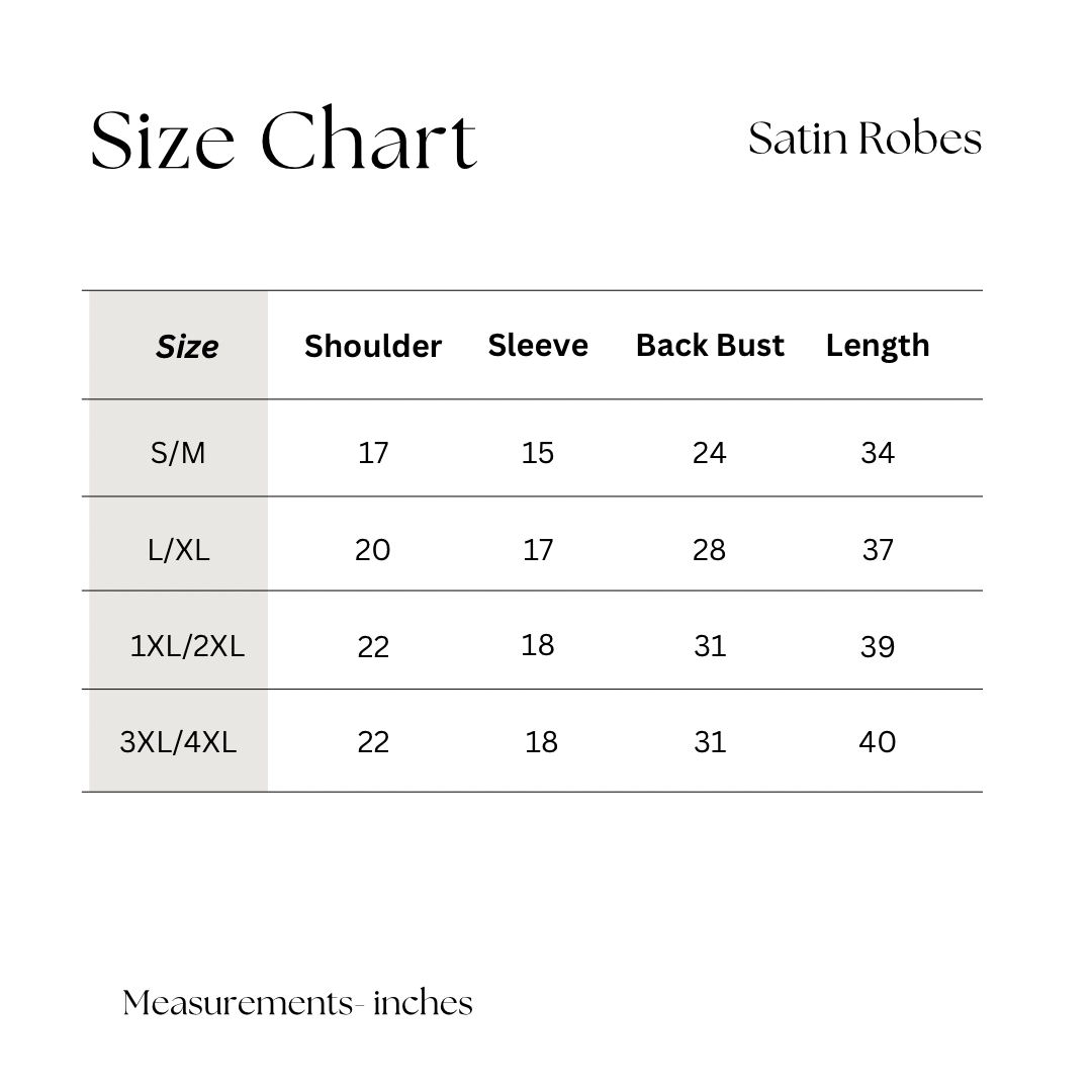 Personalised Embroidered Satin Robe - Champagne