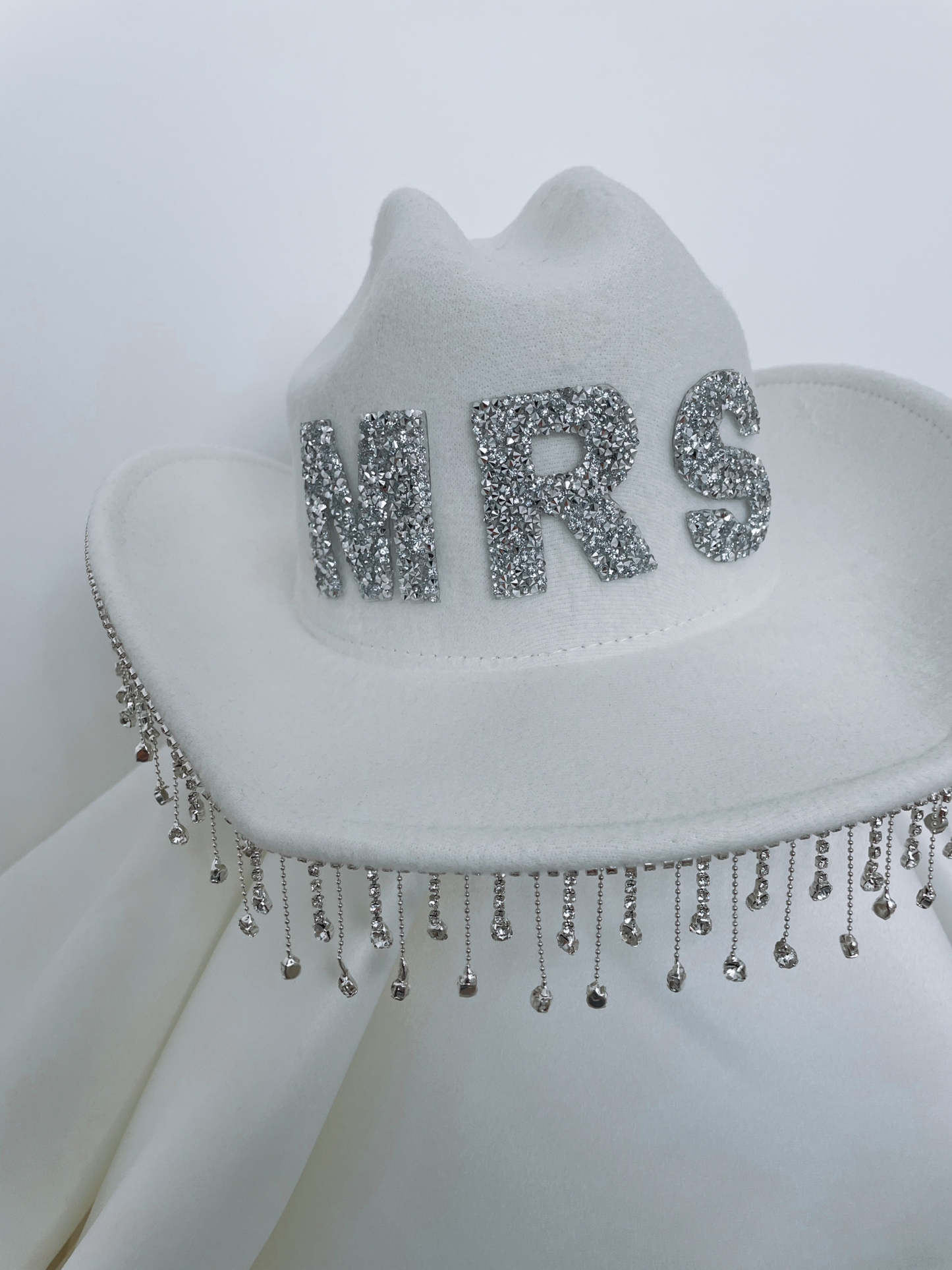 Bride White Diamond Cowboy Hat