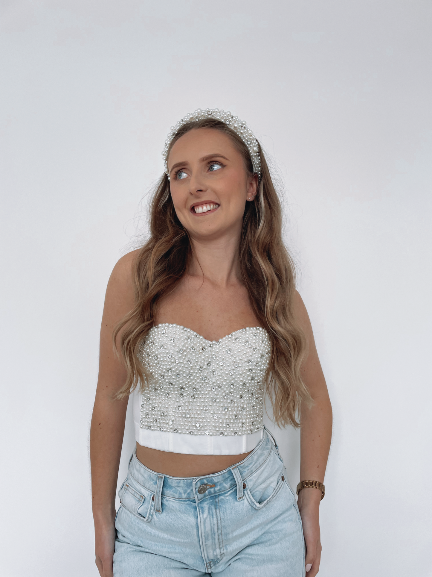 Pearl Diamante Bralette