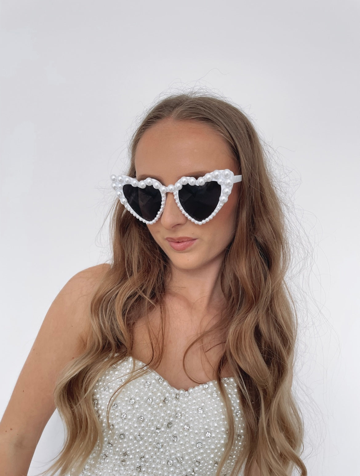 Pearl Heart Shaped Sunglasses
