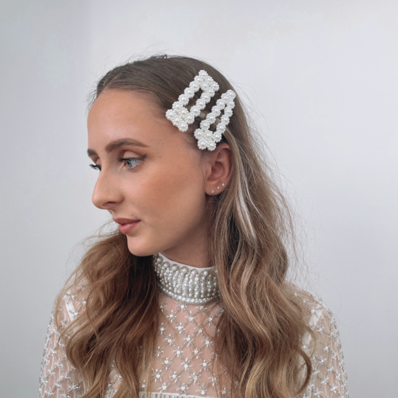Personalised Pearl Hair Clips