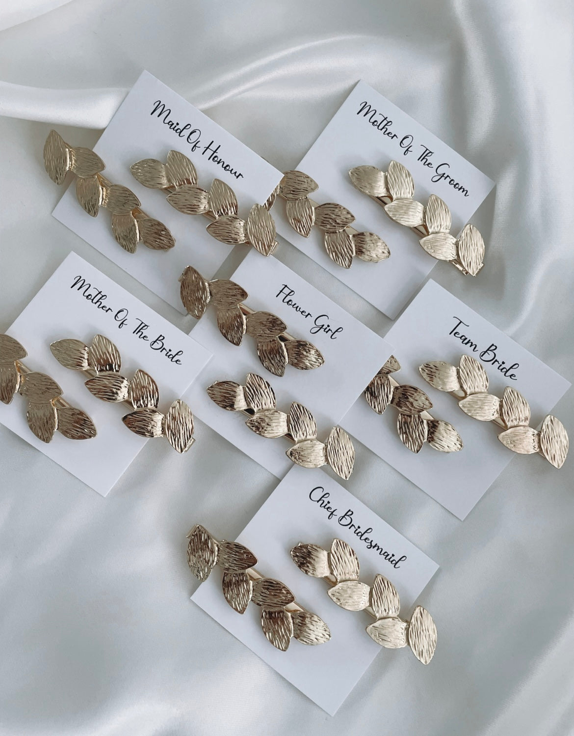 Personalised Gold Leaf Hair Clips