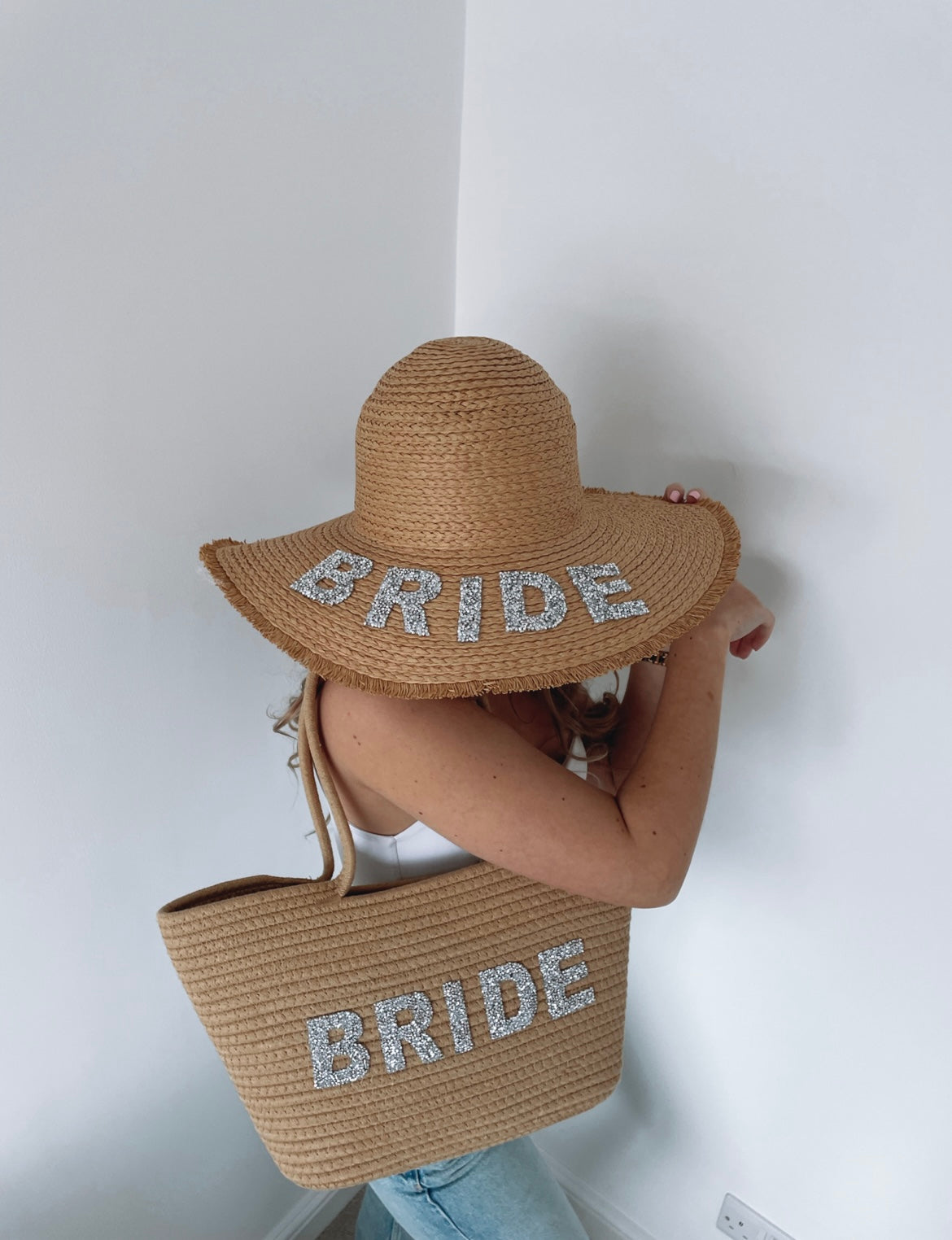 Personalised Diamante Straw Hat