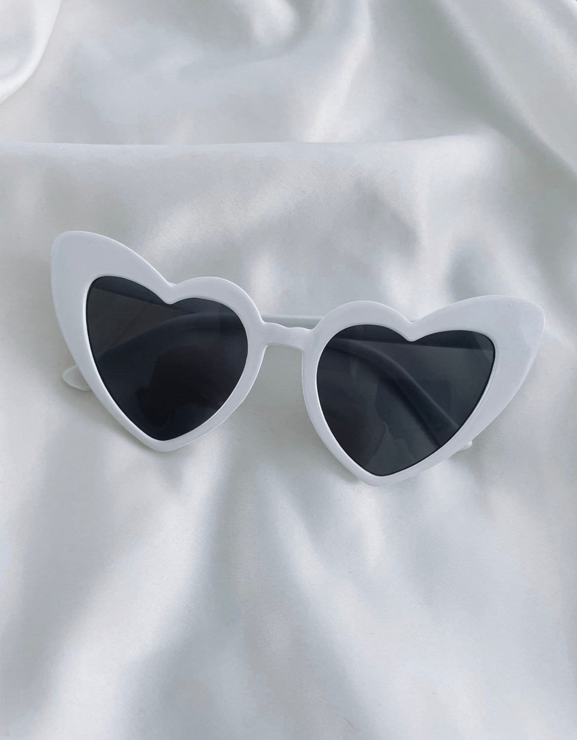 Heart Shaped Sunglasses- White