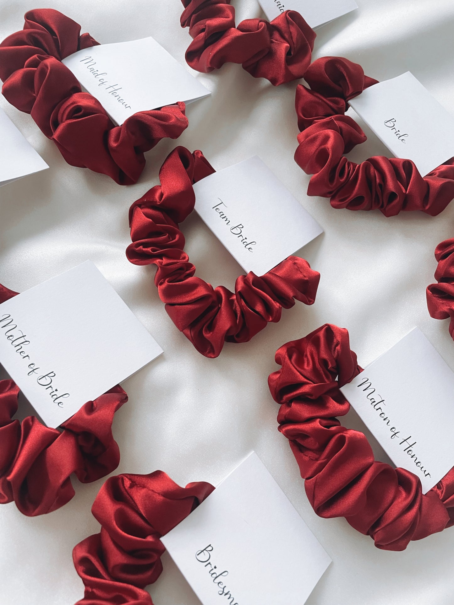 Personalised Wine Satin Scrunchie