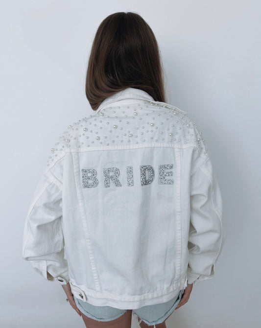 White Pearl Denim Jacket