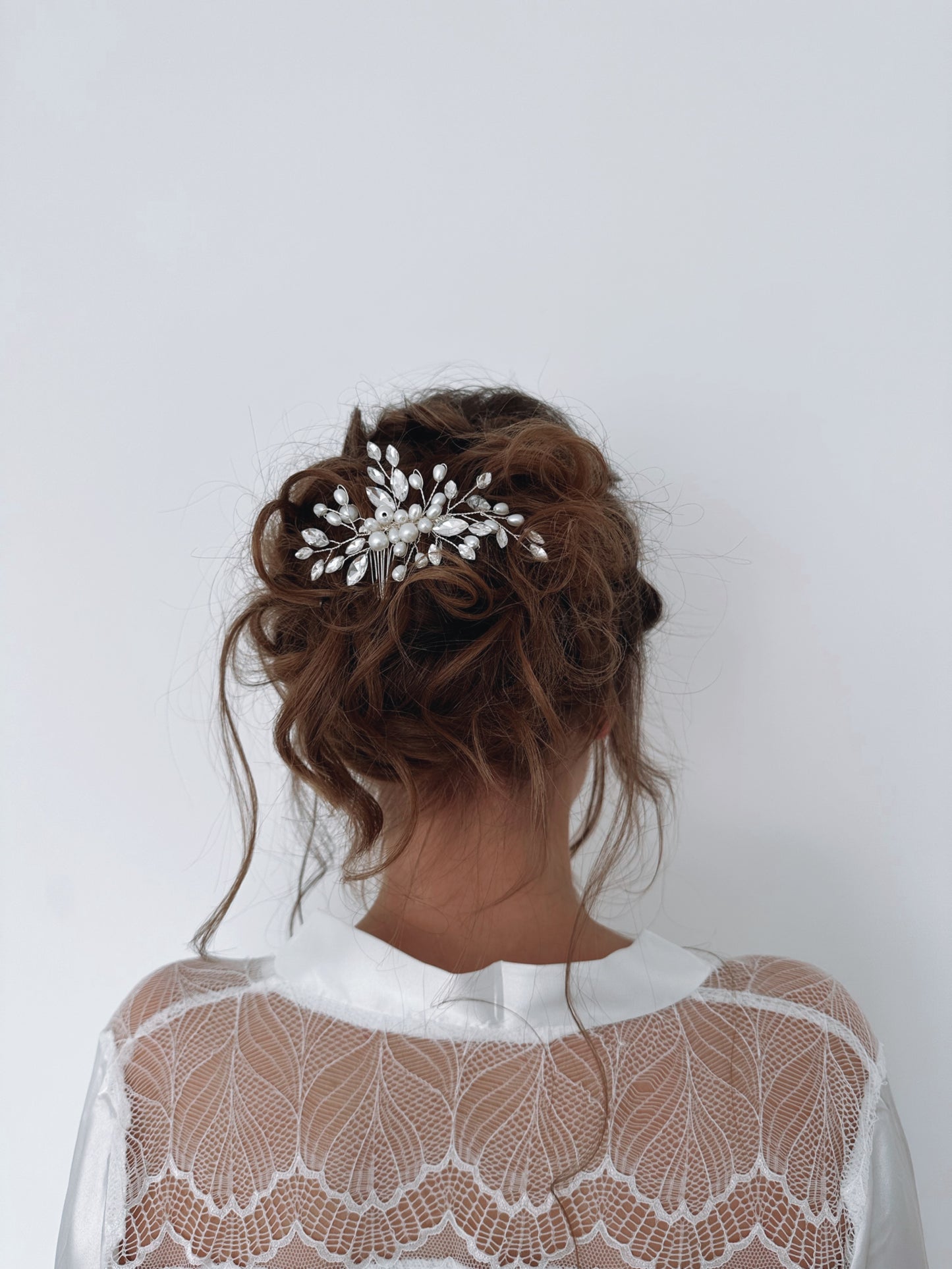 Amelie - Pearl And Diamond Wedding Hair Piece