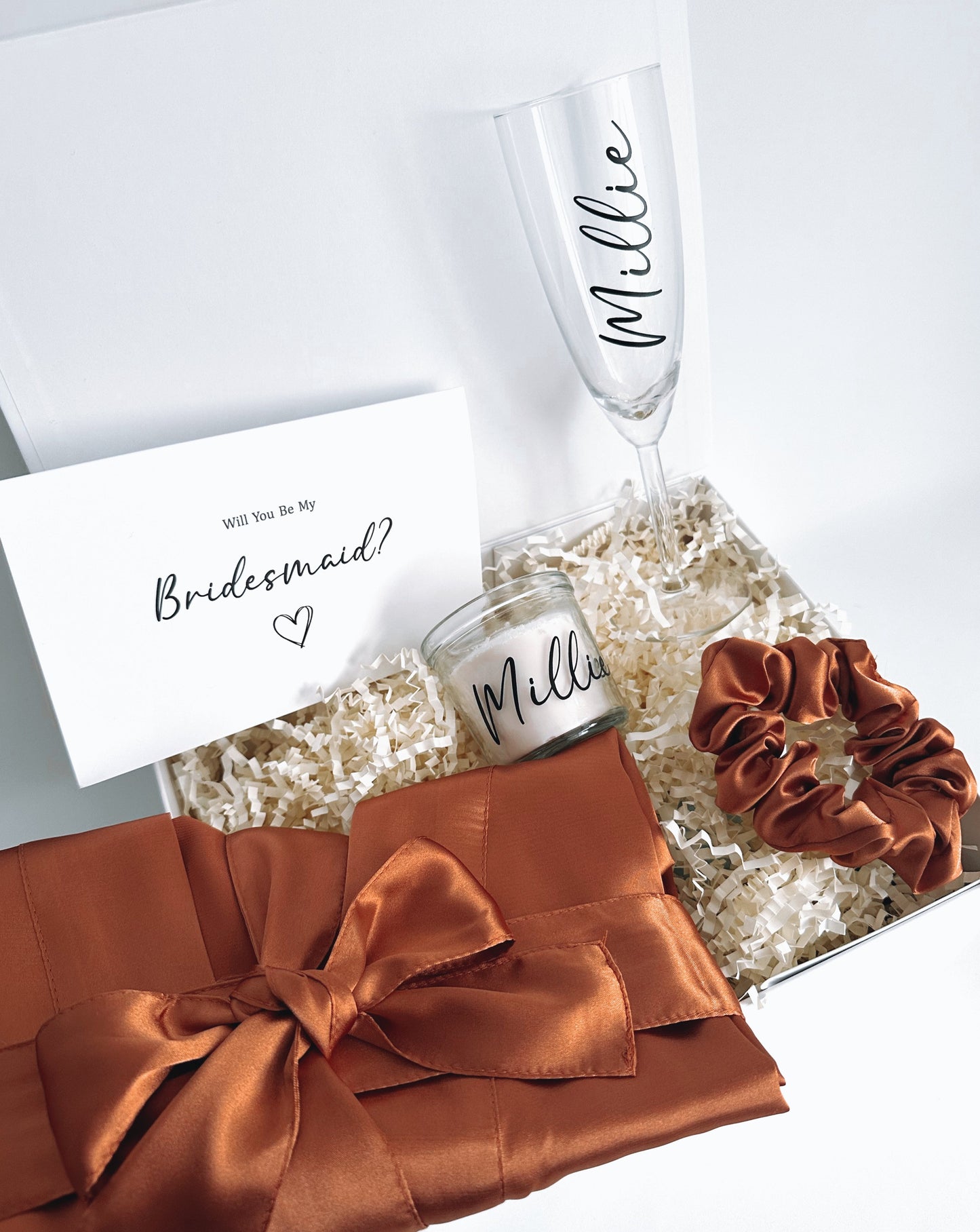 Bridesmaid Proposal Box - Rust Robe Gift Box
