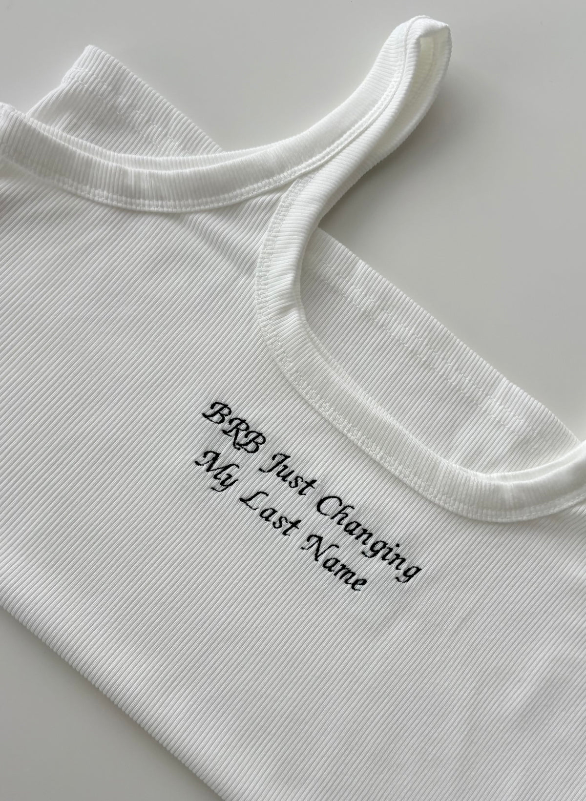 Bride Embroidered Tank Top