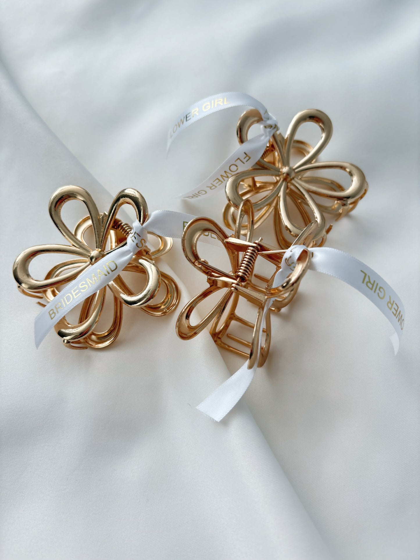 Gold Flower Claw Clip