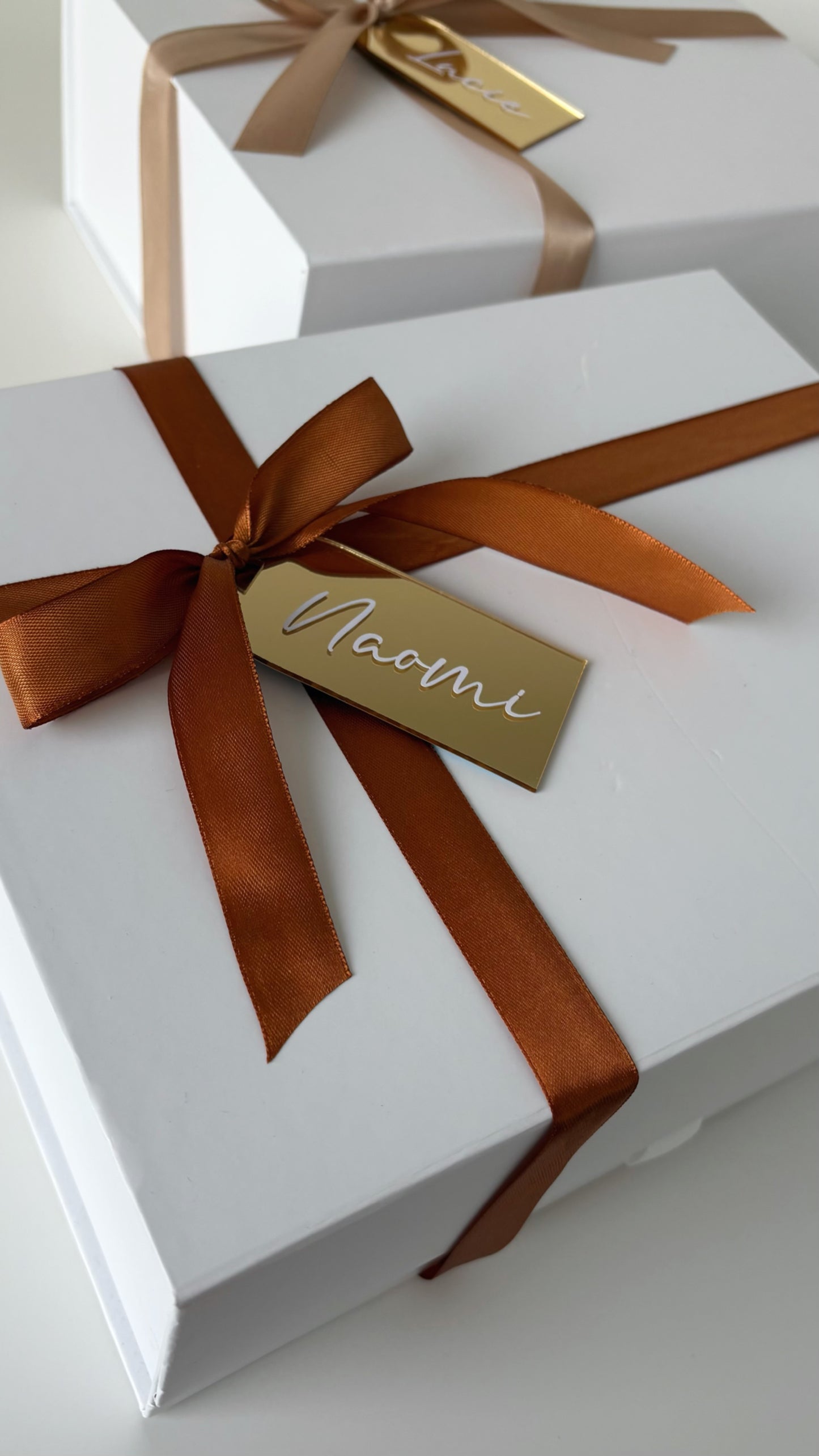Personalised Proposal Box With Gold Tag