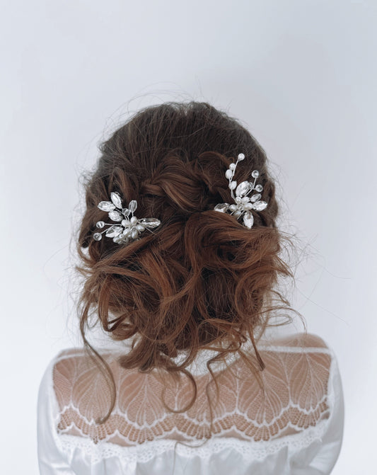 Ophelia - Pearl and Diamond Bridal Hair Piece