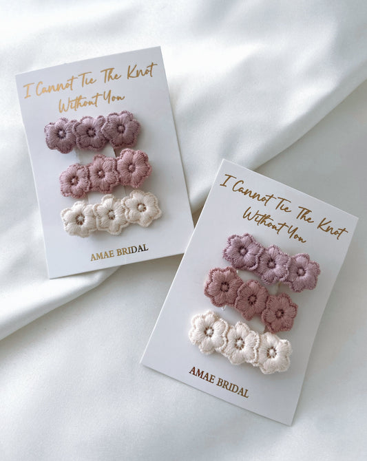 Flower Girl Hair Clips