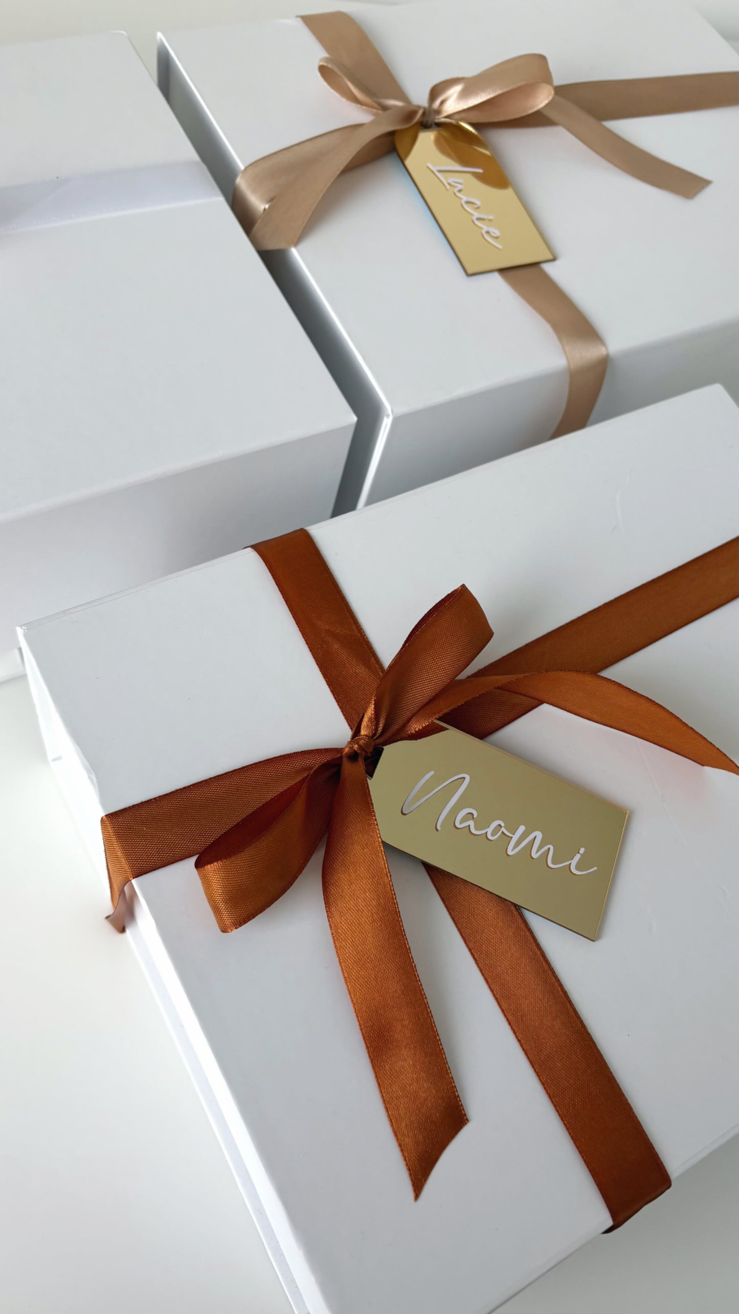 Personalised Proposal Box With Gold Tag
