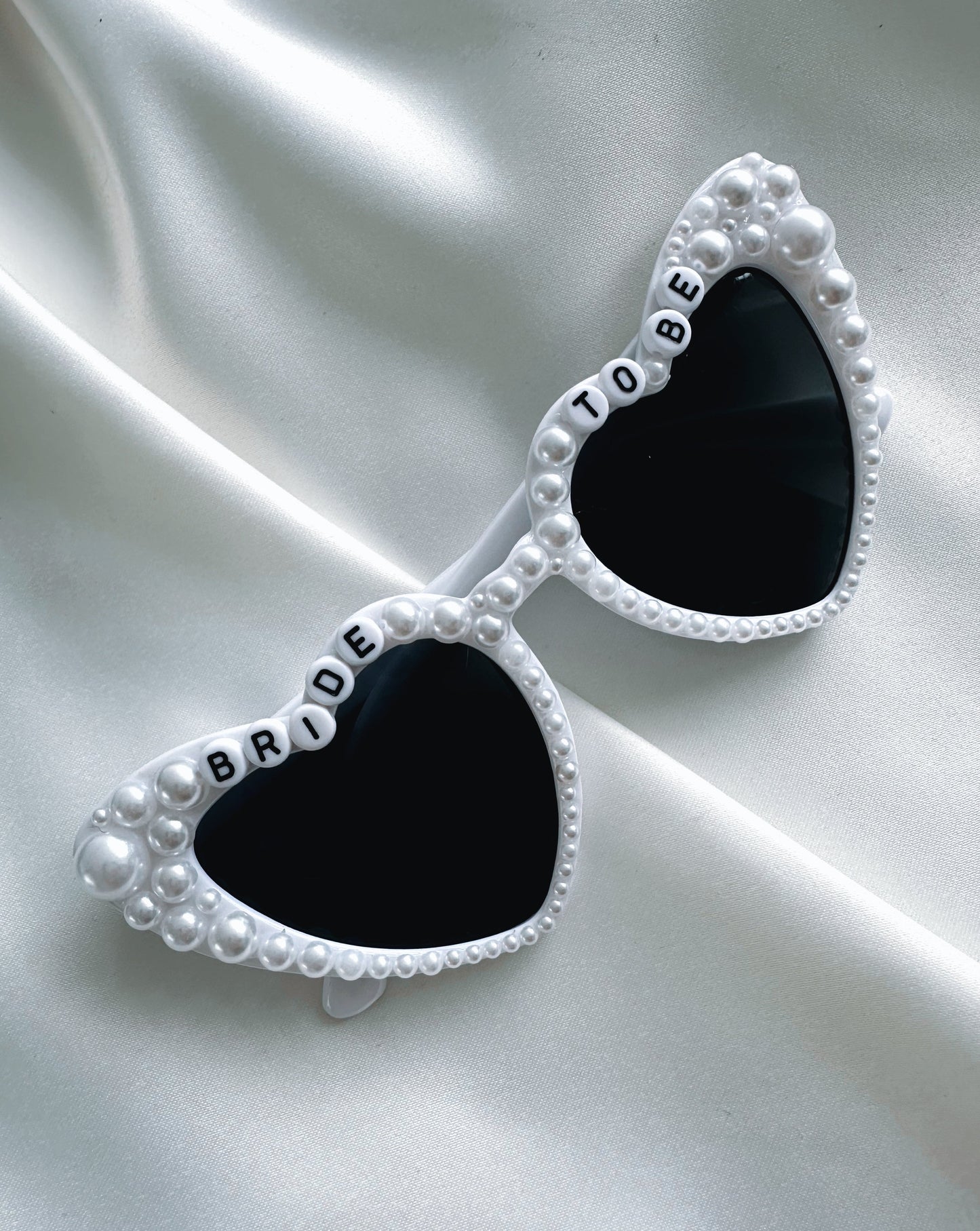 Bride To Be Pearl Heart Shaped Sunglasses