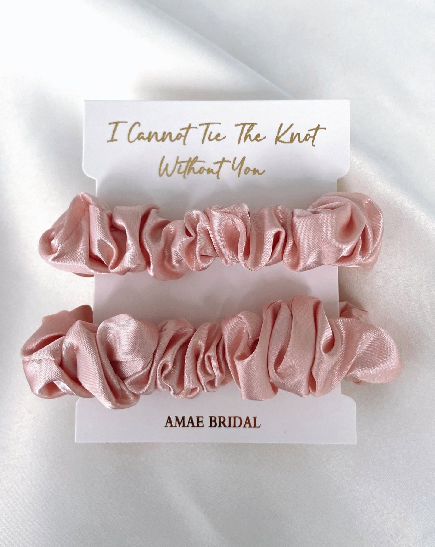 I Cannot Tie The Knot Without You Scrunchies - Pink