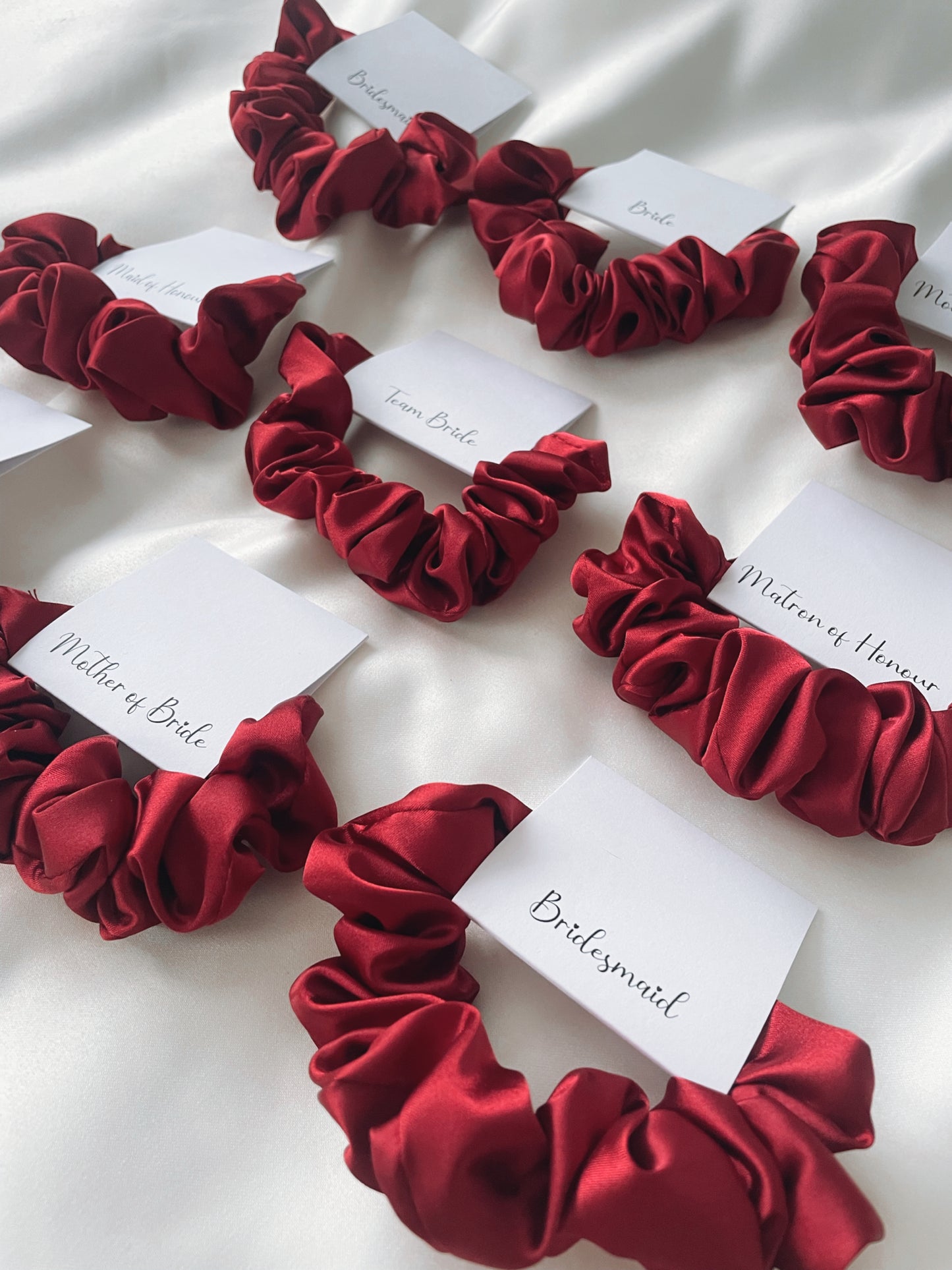 Personalised Wine Satin Scrunchie