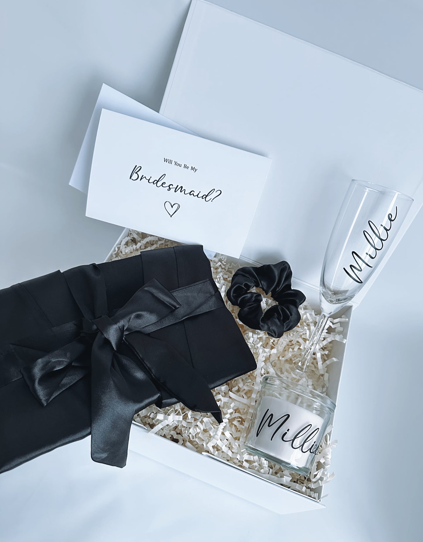 Bridesmaid Proposal Box - Black Robe Gift Box