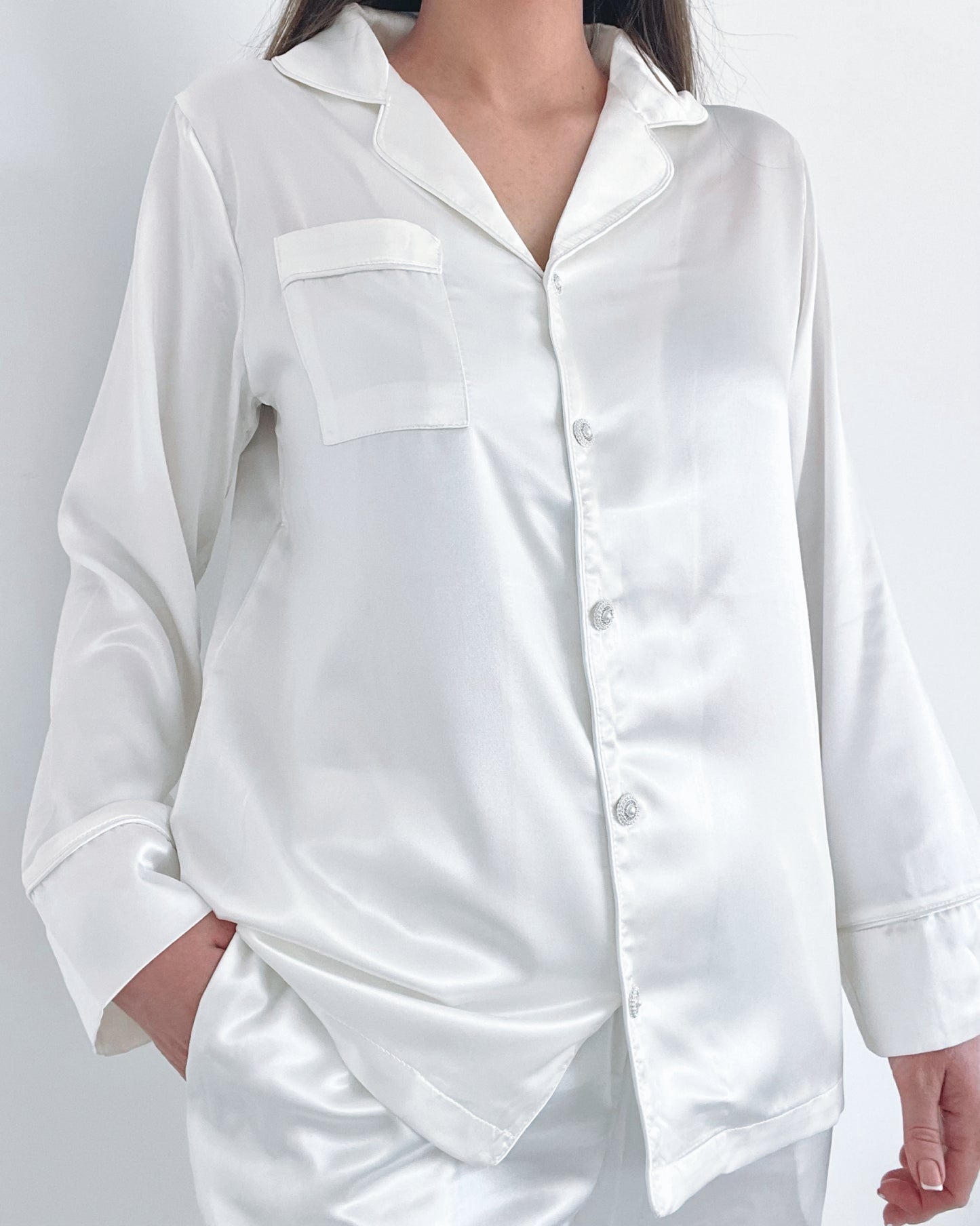 White Luxury Bridal Pyjamas – AMAE BRIDAL